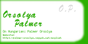 orsolya palmer business card